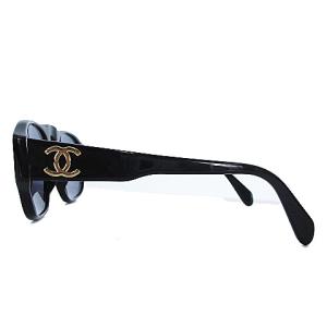 CHANEL 01452 94305 サングラス ココマーク スモーク ウェリントン セルフレーム ブラック ゴールド AA