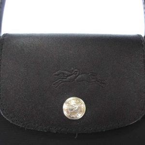 Longchamp 1601 002 001 LE PLIAGE ハンド バッグ ミニ ナイロン レザー ブラック
