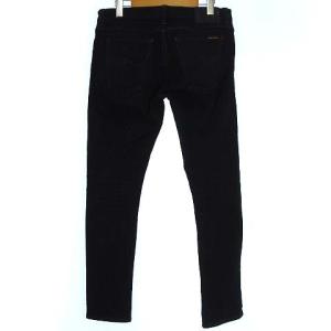 Nudie Jeans LONG JHON 1003850 ロングジョン デニムパンツ ストレッチ W30 ブラック