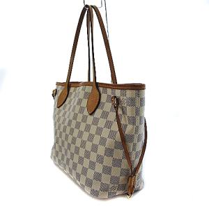 LOUIS VUITTON N41362 ダミエ アズール ネヴァーフル PM ポーチ付 トートバッグ 白系