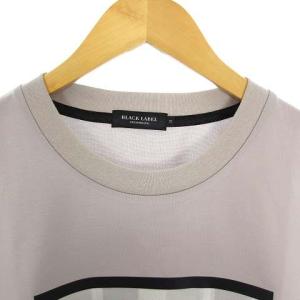 BLACK LABEL CRESTBRIDGE 近年 美品 Tシャツ カットソー 半袖 ロゴ メッシュ クルーネック 51P39-749-42 グレージュ M