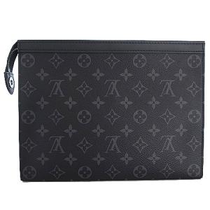 LOUIS VUITTON M61692 モノグラム エクリプス ポシェット ヴォワヤージュ MM クラッチバッグ グレー