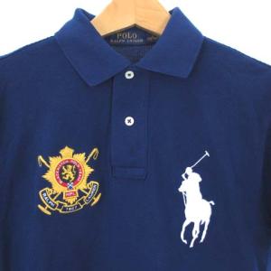 POLO RALPH LAUREN BLACKWATCH POLO TEAM ポロシャツ 半袖 ビッグポニー ロゴ 刺繍 鹿の子 青 ブルー S