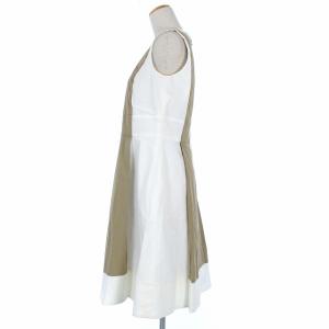 M'S GRACY ワンピース ノースリーブ コットン ナイロン ひざ丈 膝丈 UL-521392 白 ホワイト ベージュ 40 L位
