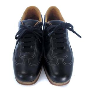HERMES クイック スニーカー Hロゴ レザー 黒 ブラック 35 1