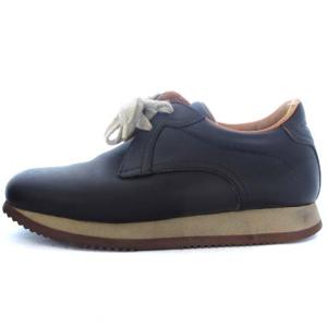 HERMES スニーカー レザー 無地 茶 ブラウン 36 23.0cm相当 靴 シューズ IBO24