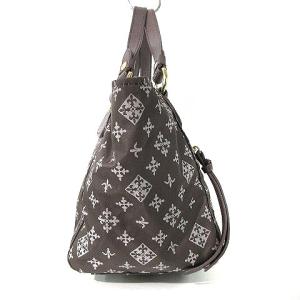 russet バッグ 2WAY ハンド ショルダー モノグラム ロゴ ナイロン 斜め掛け グレー かばん カバン 鞄