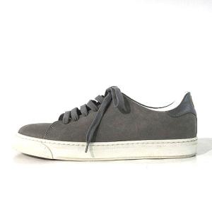 ANYA HINDMARCH WINKスマイル スニーカー ローカット シューズ レースアップ スエード調 イタリア製 グレー 37 23.5cm 靴