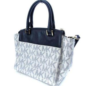 MICHAEL KORS 35H4GHUS2B 2way ハドソン ミディアム サッチェル ショルダーバッグ レザー ネイビー