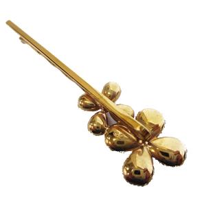 SWAROVSKI ヘアクリップ ヘアピン フラワー モチーフ ピンク ゴールド