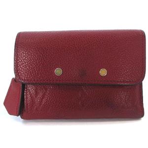 M62185 モノグラム アンプラント ポルトフォイユ ポンヌフ コンパクト ゴールド金具 スリーズ レッド 赤