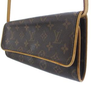 LOUIS VUITTON M51852 モノグラム ポシェットツイン GM ミニ ショルダーバッグ 2WAY ブラウン