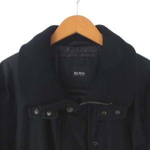 HUGO BOSS ステンカラー コート ジップアップ 総裏 コットン 46 L位 アウター