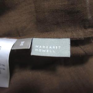 MHL. ノースリーブ ワンピース ロング リネン II M 茶 ブラウン X