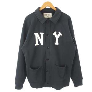 NEGRO LEAGUES 22AW カーディガン ジャケット風 裏起毛 チャコールグレー L