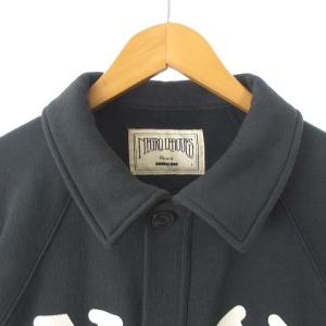 MONKEY TIME NEGRO LEAGUES 22AW カーディガン ジャケット風 裏起毛 チャコールグレー L