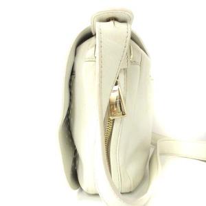 FURLA ワンショルダーバッグ メッセンジャー パンチング レザー ホワイト 白 カバン 鞄 SM0