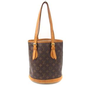 LOUIS VUITTON M42238 モノグラム プチ バケットPM ショルダーバッグ ブラウン