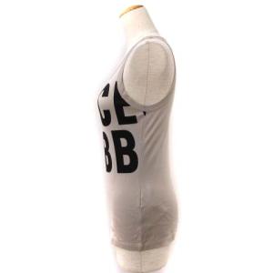 DOLCE&GABBANA タンクトップ カットソー ロゴ プリント コットン ベージュ 40 M位 SM0