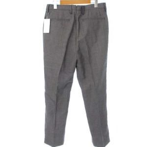 UNITED ARROWS タグ付き バーズアイスラックス 1121-128-2438 パンツ ツータック センタープレス ドット ウール グレー M