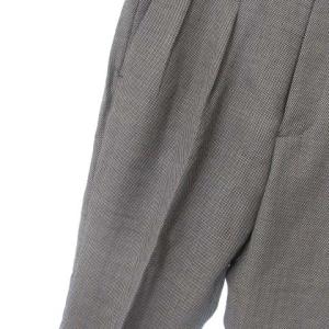 UNITED ARROWS タグ付き バーズアイスラックス 1121-128-2438 パンツ ツータック センタープレス ドット ウール グレー M