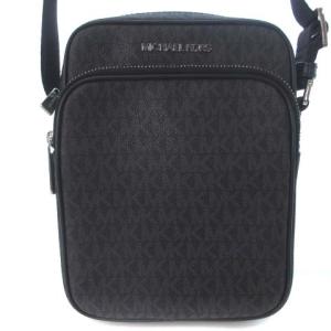 美品 35H9STVC1B ショルダーバッグ ポシェット サコッシュ ロゴ 総柄 PVC グレー カバン 鞄