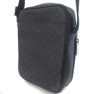 MICHAEL KORS 美品 35H9STVC1B ショルダーバッグ ポシェット サコッシュ ロゴ 総柄 PVC グレー カバン 鞄