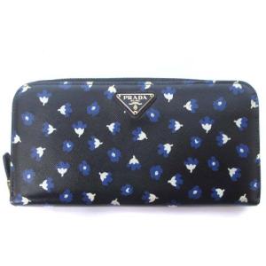 長財布 ラウンドジップ 総柄 PVC ブラック 黒 ECR17 AA