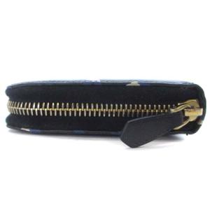 PRADA 長財布 ラウンドジップ 総柄 PVC ブラック 黒 ECR17 AA