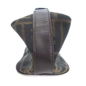 FENDI ズッカ柄 バニティバッグ ポーチ 総柄 ブラウン 茶 カバン 鞄 ECR17