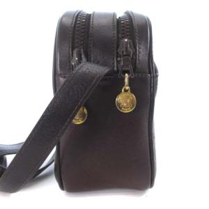 CELINE マカダム ショルダーバッグ 総柄 レザー ダークブラウン 茶系 カバン 鞄 ECR17