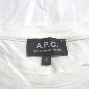 A.P.C. Tシャツ カットソー 半袖 ロゴ刺繍 白 ホワイト S コットン X