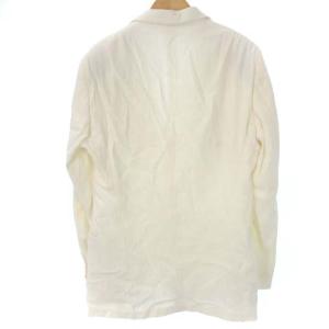 ARMANI COLLEZIONI テーラードジャケット ブレザー 3B イラクサ シルク混 ホワイト 白 48 M位