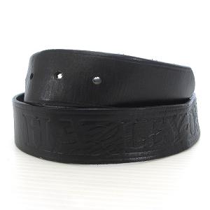 HARLEY DAVIDSON ピンバックル ベルト レザー ロゴ エンボス 32 黒 ブラック