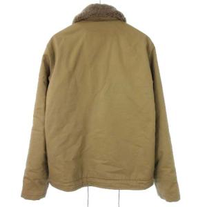 AVIREX 6182174 N-1 PLANE デッキジャケット ミリタリー ムートン コットン XL ベージュ
