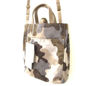 russet タグ付き Z-113 ショッパー スマホショルダー バッグ ポシェット カモフラ 迷彩柄 カーキ系 マルチカラー カバン 鞄