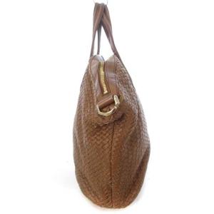 GIVENCHY ハンドバッグ トート 編み込み ラウンド ロゴ レザー キャメル 茶系 カバン 鞄 ECR17