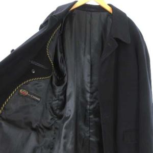 AGNONA カシミヤ ステンカラーコート ロング 無地 黒 ブラック アウター ECR17