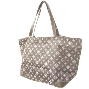 russet トートバッグ ハンド 総柄 ナイロン 切替 レザー チャコールグレー系 カバン 鞄 ECR17