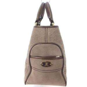CELINE マカダムC スエード ブギーバッグ ハンドバッグ スエード レザー ベージュ カバン 鞄