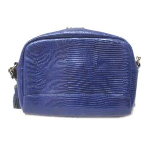 TOFF&LOADSTONE ショルダーバッグ タッセル 型押し 青 ブルー ECR17 X