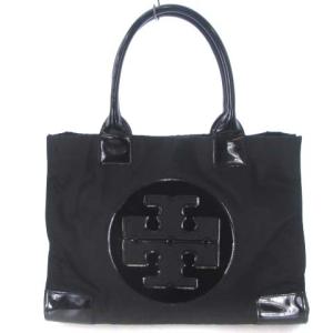 トートバッグ ハンド エナメル ナイロン ロゴ ブラック 黒 カバン 鞄 ECR17