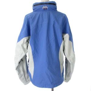 mont-bell 1102322 フォールラインジャケット ウィメンズ フード ジップアップ ロゴ 刺繍 グレー ブルー 青系 L