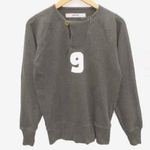 スウェット トレーナー プルオーバー プリント コットン チャコールグレー S