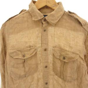 RALPH LAUREN リネン シャツ カジュアル 長袖 ベージュ 4 M位