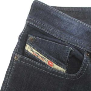 DIESEL SLEENKER 0R41I デニム パンツ ジーンズ スキニー 紙パッチ コットン インディゴブルー 青系 W30 M位