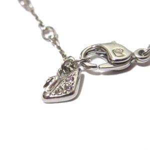 SWAROVSKI ネックレス クリスタル ひし形 ペンダント アクセサリー シルバーカラー X