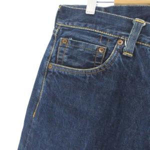 EVISU デニムパンツ ジーンズ レザーパッチ コットン インディゴブルー 青系 W31 M位