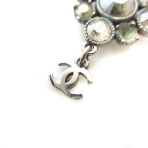 CHANEL C11V ココマーク ネックレス ペンダント ラインストーン シルバーカラー 銀色 アクセサリー