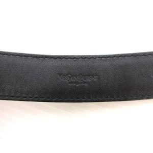 YVES SAINT LAURENT ベルト ロゴバックル ピンバックル 118605 レザー 90 黒 ブラック SM0